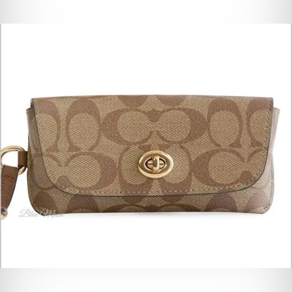 NWT Khaki Signature C Coach Sunglass Case